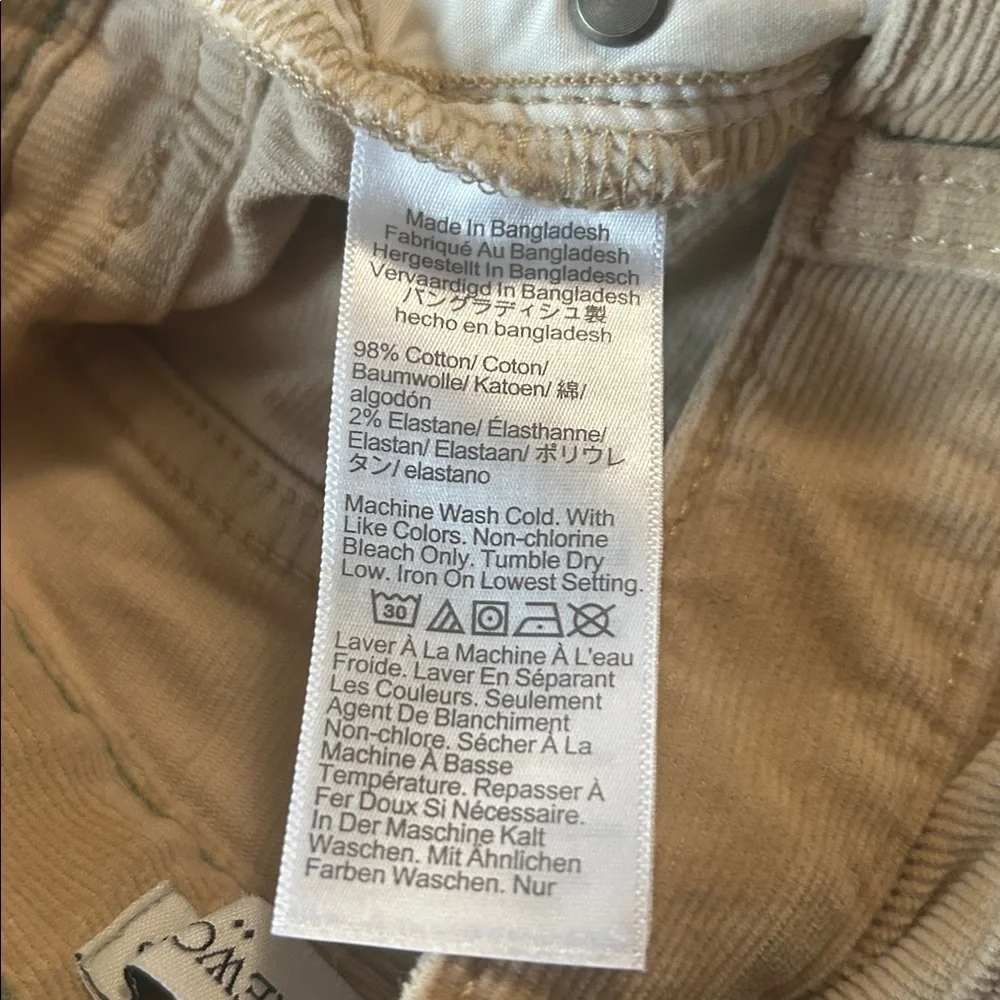 Crewcuts pair of Casual Tan cords & khaki cotton Pants size 5(boys)